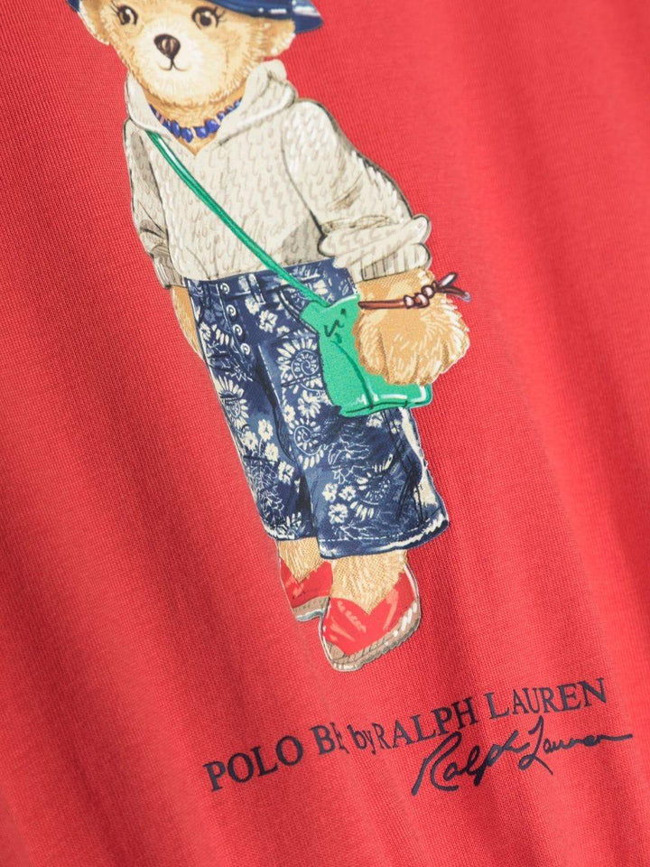 Abito rosso bambina con stampa