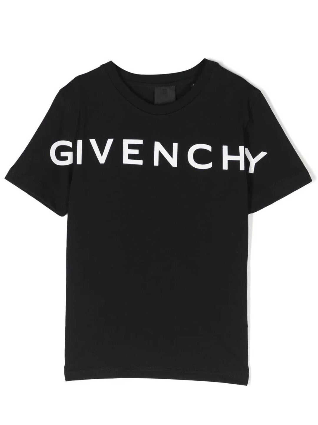 T-shirt nera bambino con stampa bianca H25447 09B Givenchy Kids 