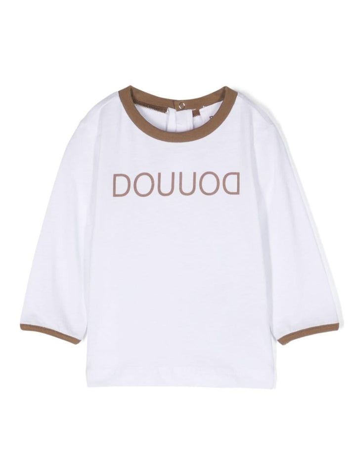T-shirt bianca neonato DT8500Z0761 100BG DOUUOD KIDS 