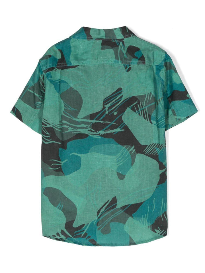 Camicia verde/nera bambino