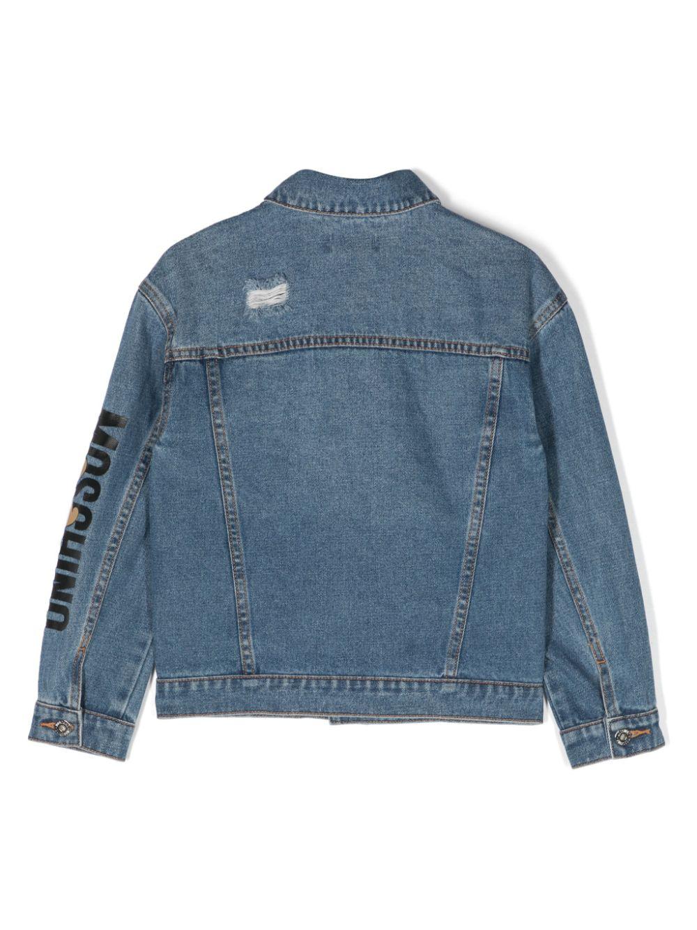 Giacca bambino blu HUS04JL0E20 40302 MOSCHINO KIDS 