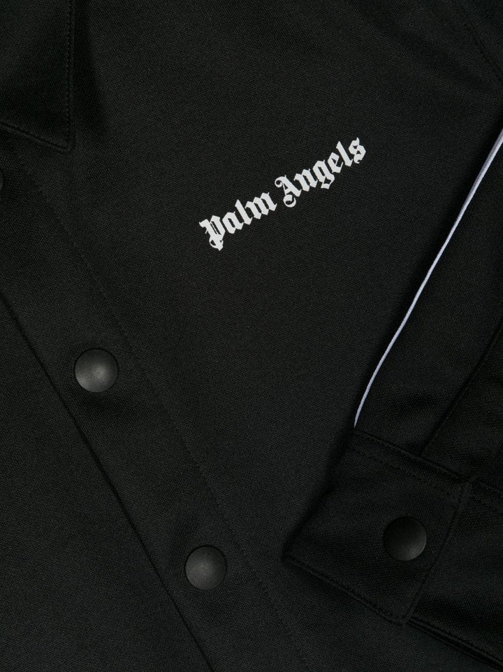 Camicia nera e bianca bambino con logo PBGA009F23FAB002 1001 PALM ANGELS KIDS 