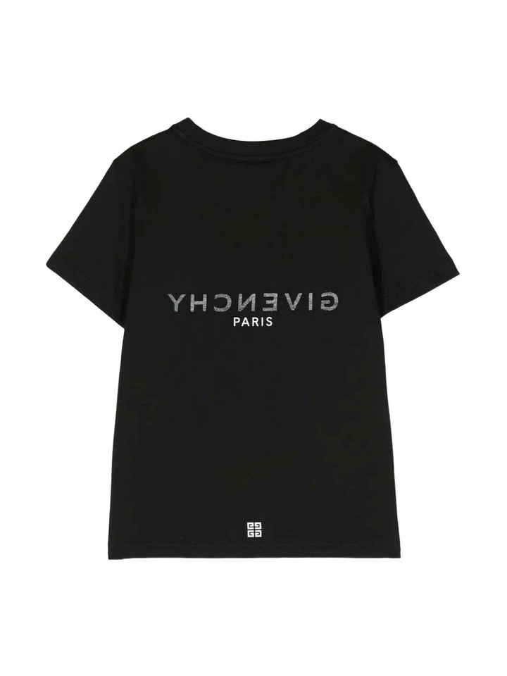 T-shirt nera bambino H25404 09B Givenchy Kids 