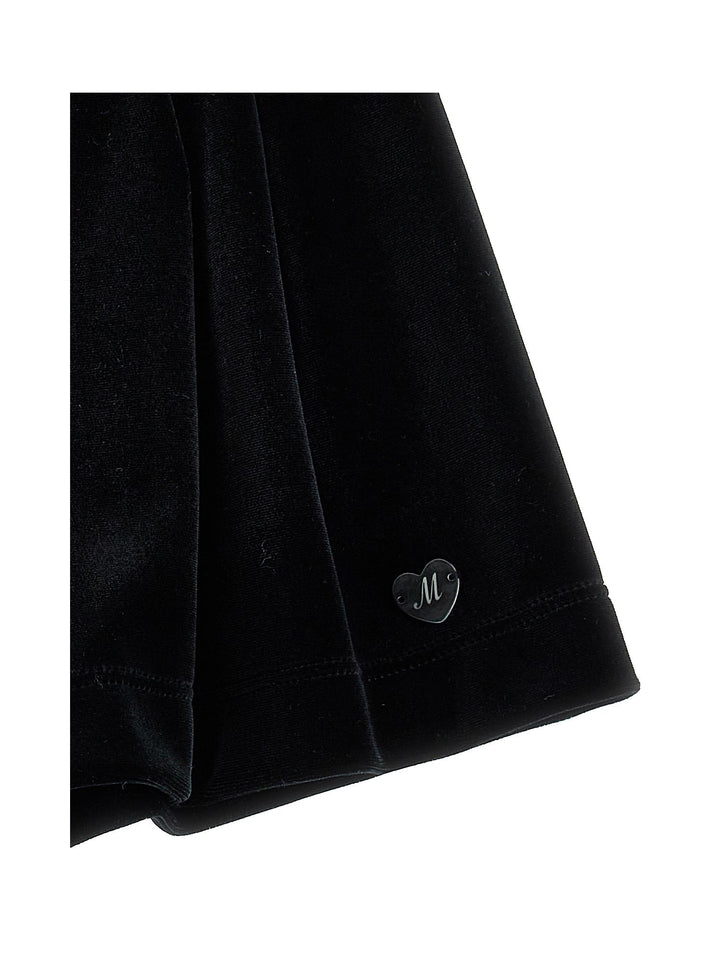 Shorts nero bambina con logo 11B4132850 0050 Monnalisa kids 