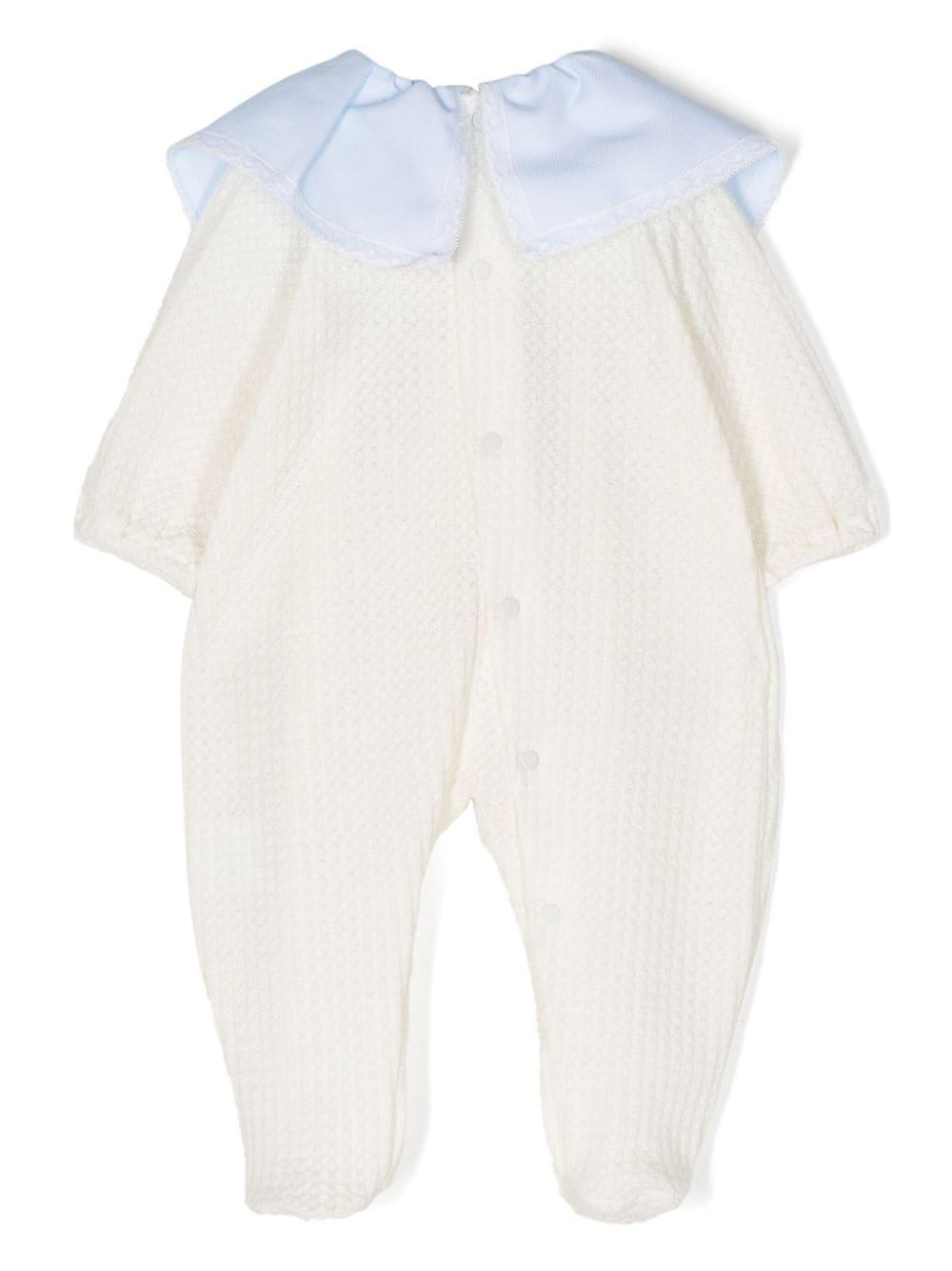 Pigiama bianco/azzurro neonata TBTT70P74 01 la stupenderia 