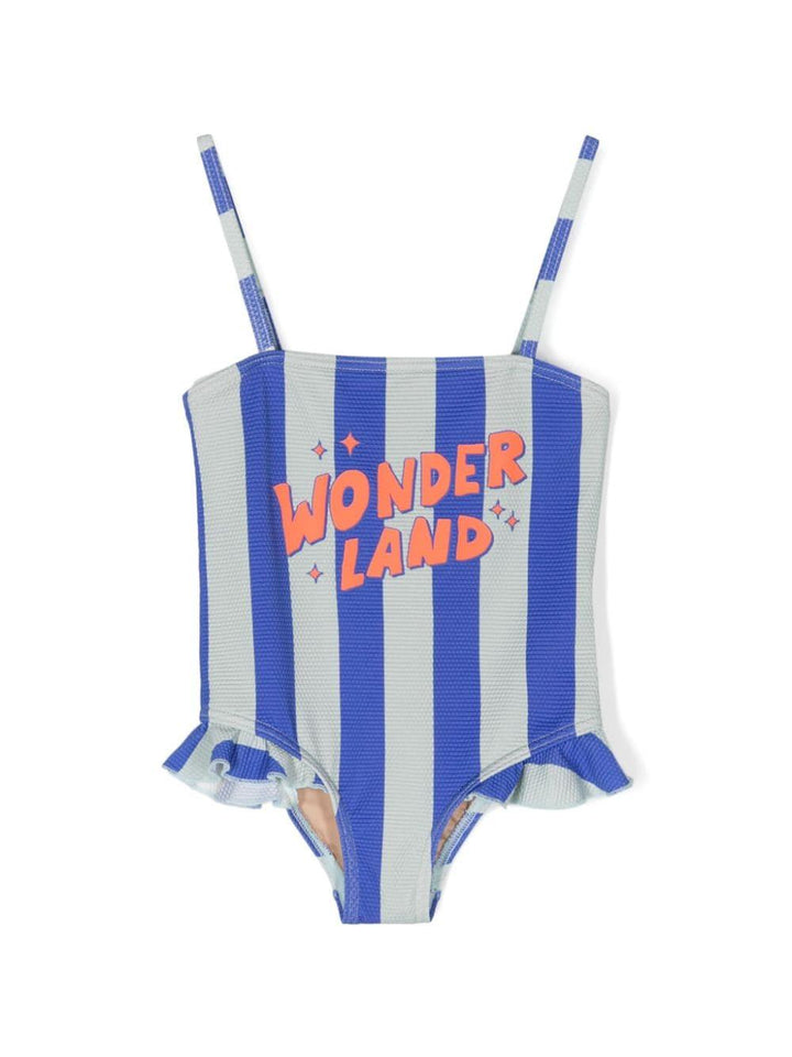 Costume blu/grigio bambina