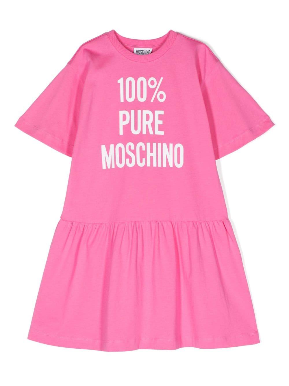 abito rosa bambina HDV0EPLAA01 50671 MOSCHINO KIDS 