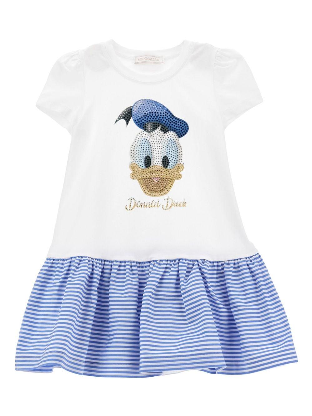 Abito bianco/blu bambina
