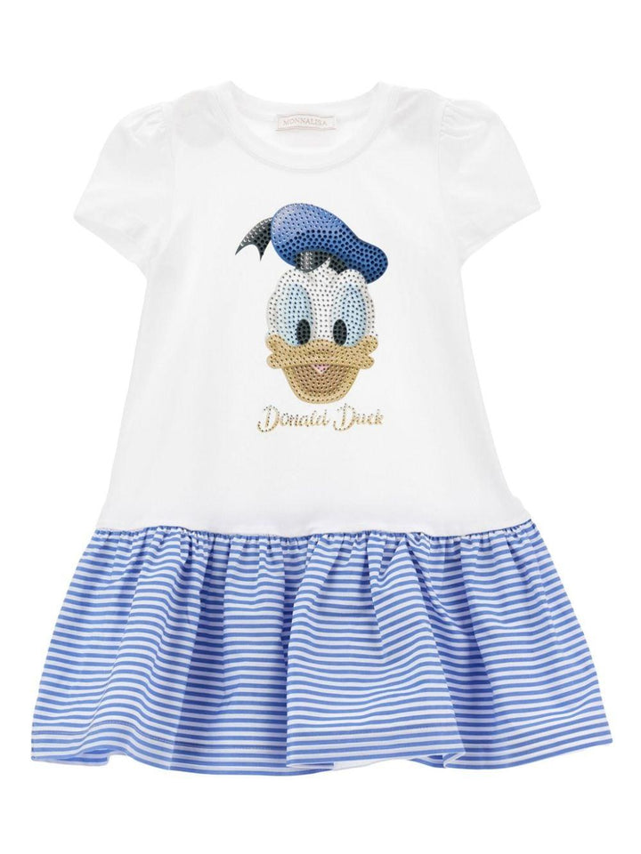 Abito bianco/blu bambina