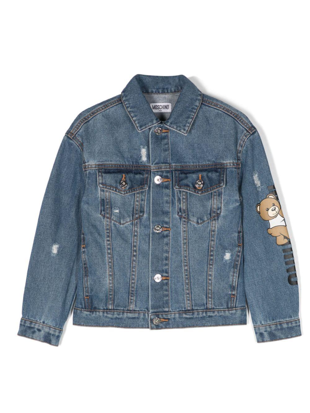 Giacca bambino blu HUS04JL0E20 40302 MOSCHINO KIDS 