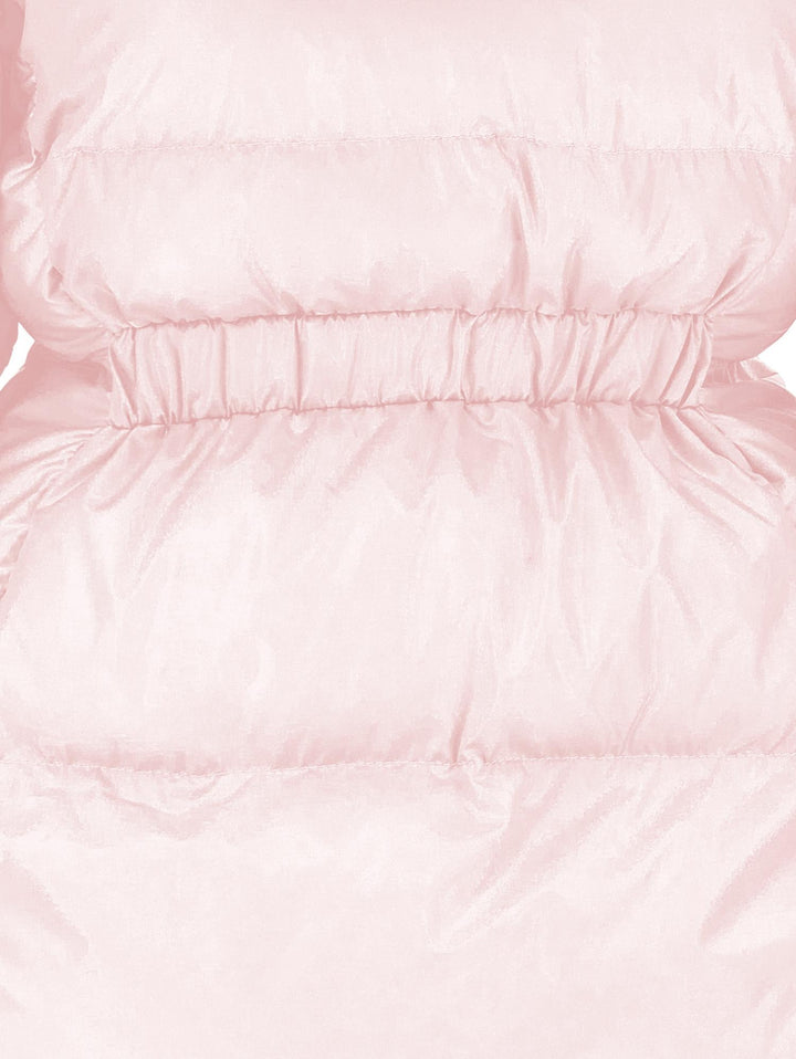 Piumino rosa bambina con cappuccio 17B1002040 091S Monnalisa kids 