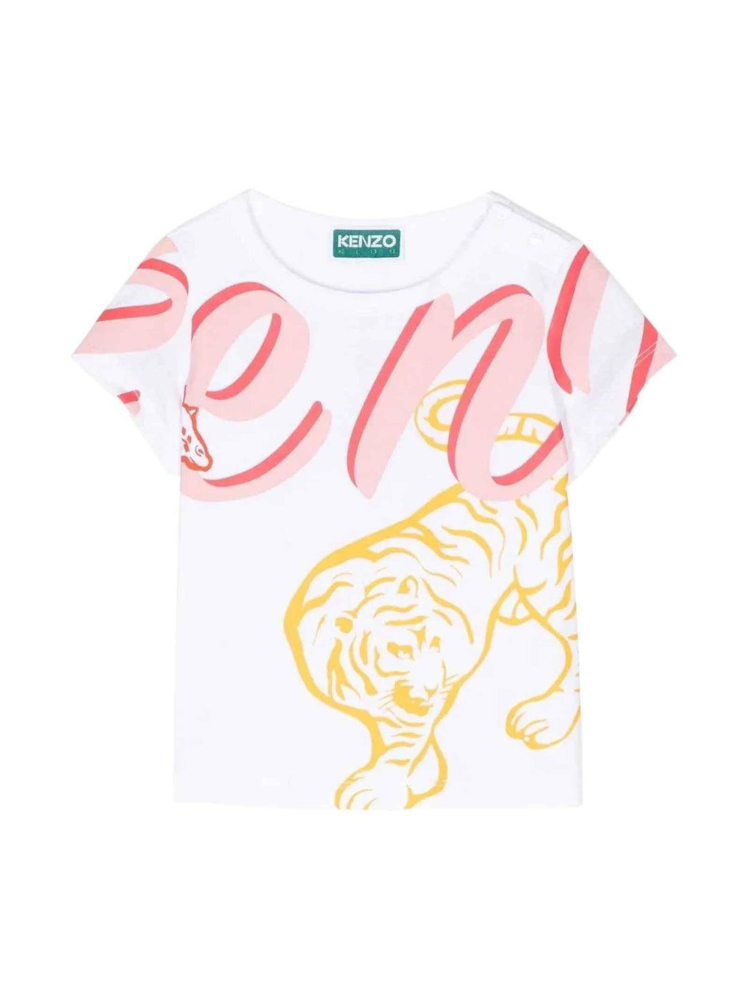 T-shirt bianca neonata K05476 10P KENZO KIDS 