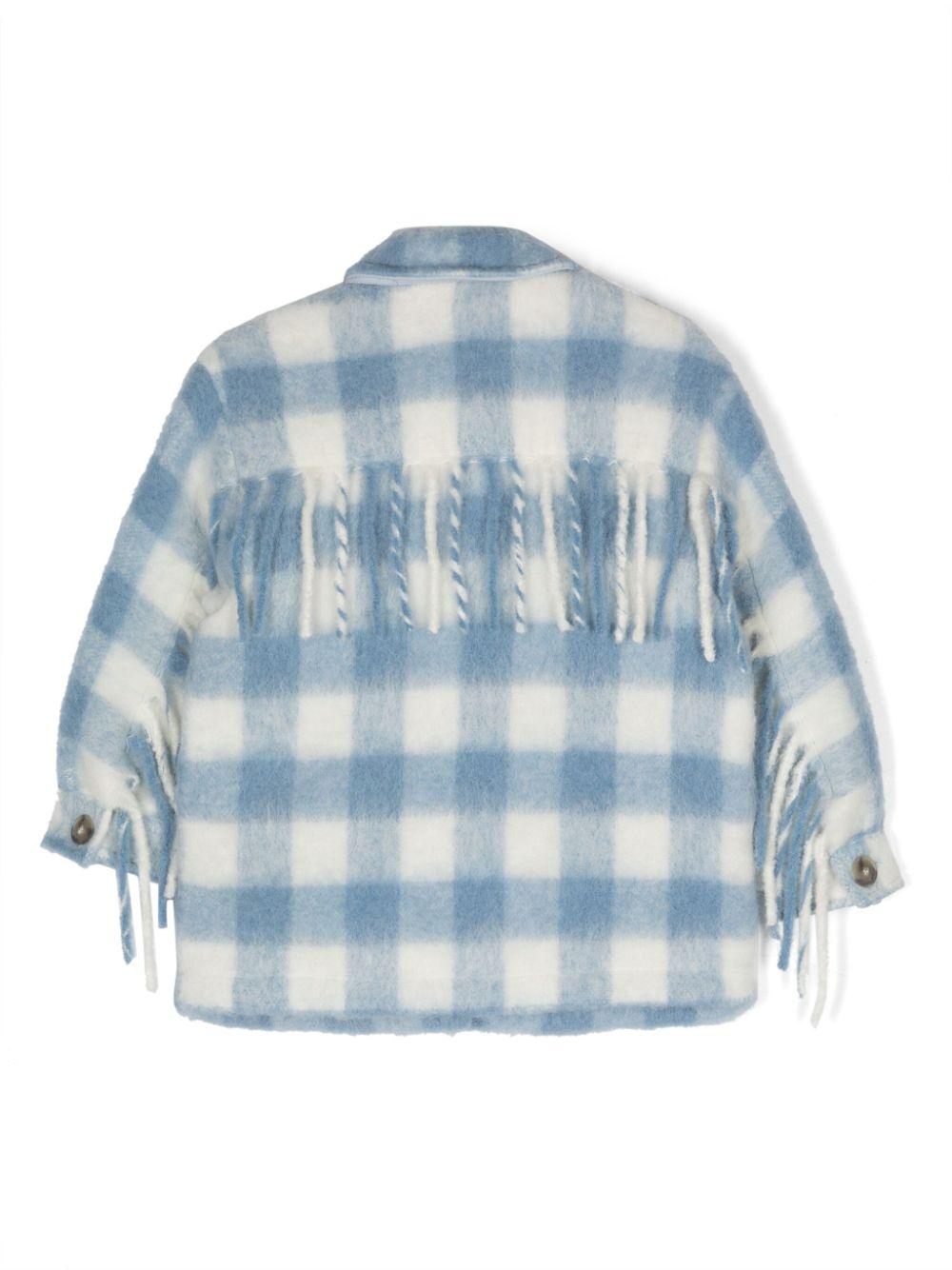 Giacca azzurra e bianca bambina con logo