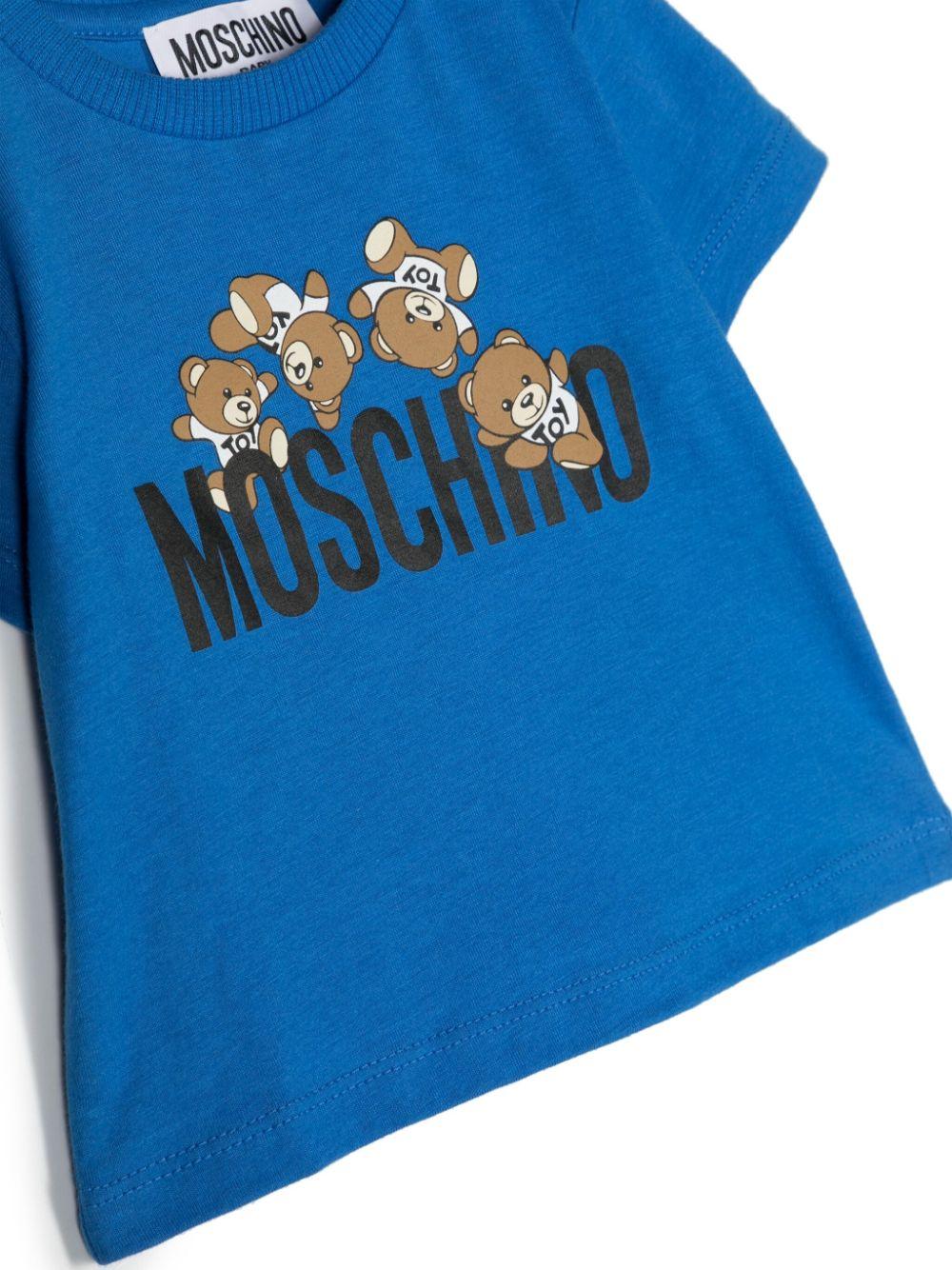 T-shirt blu/multicolore neonata