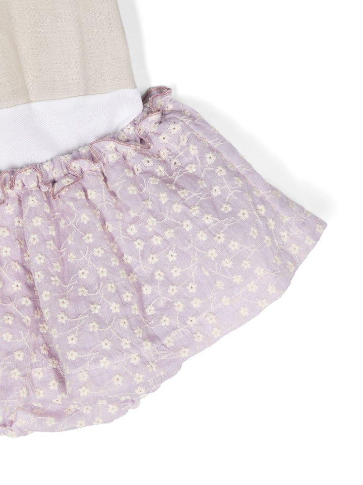 Set beige/viola neonata
