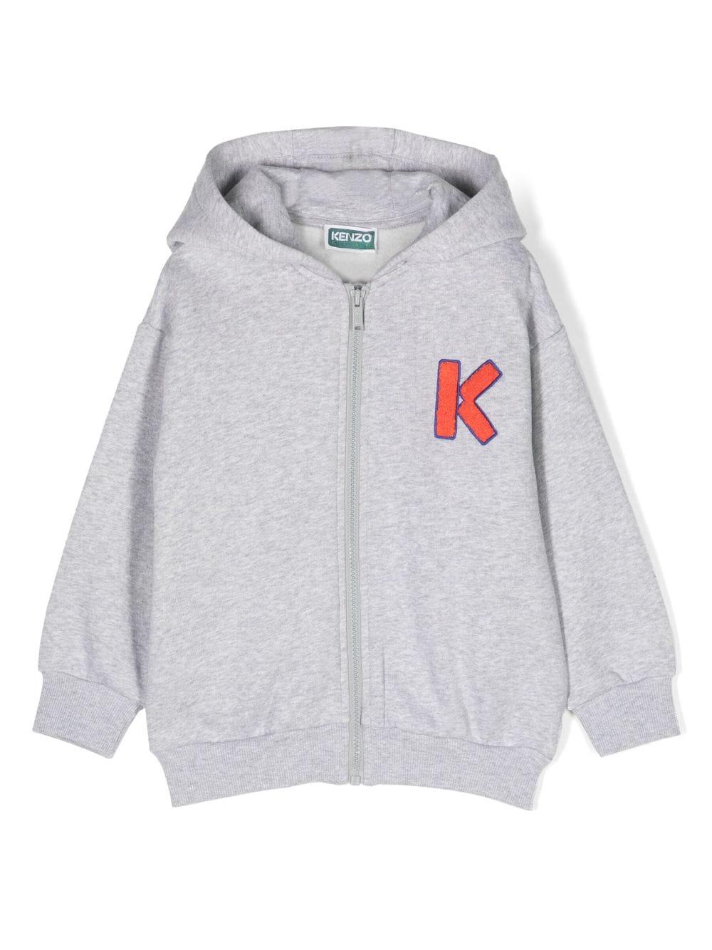 Felpa grigia bambino K25815 A41 KENZO KIDS 