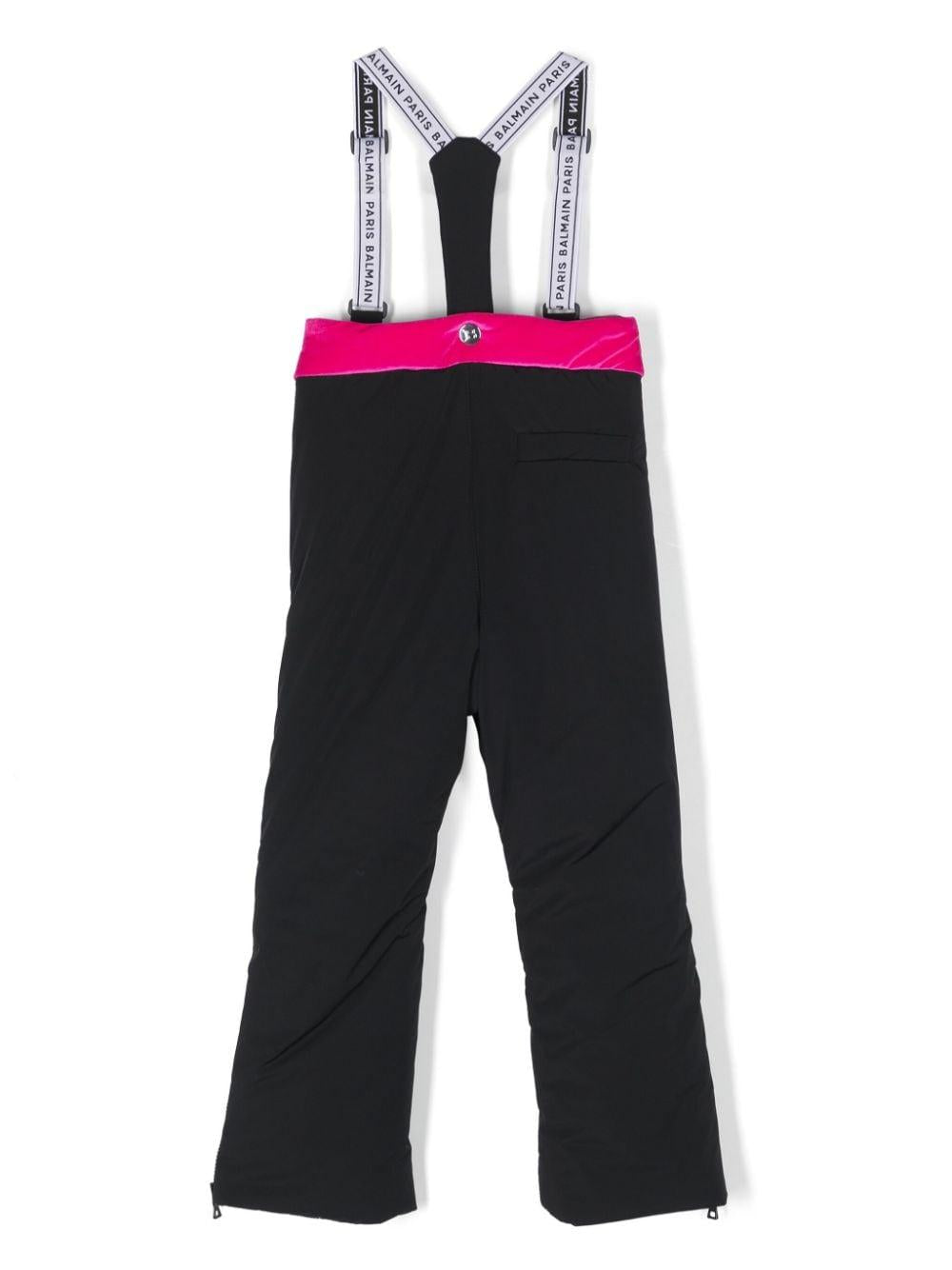 Pantaloni neri/ fucsia bambina