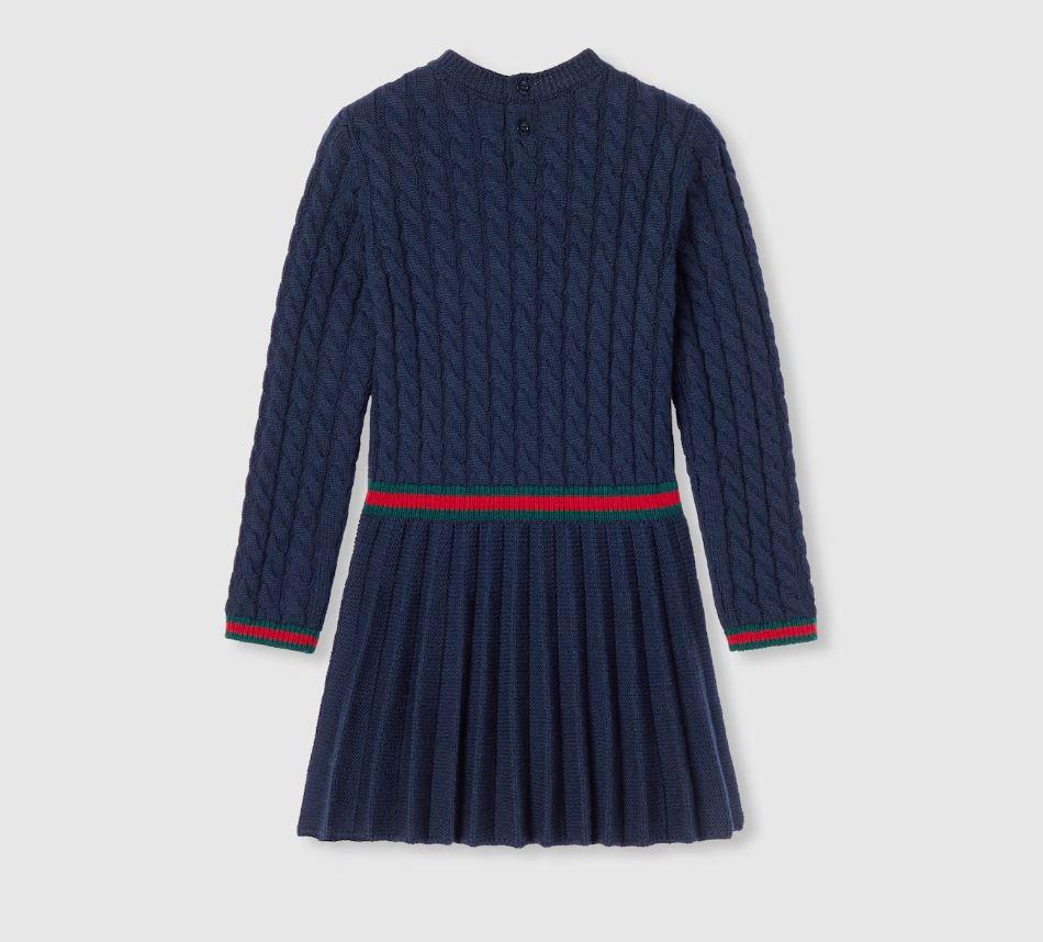 abito blu bambina 828450XKEZ4 4180 GUCCI KIDS 