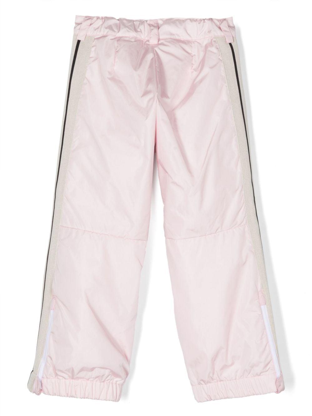 Pantaloni rosa bambina con logo