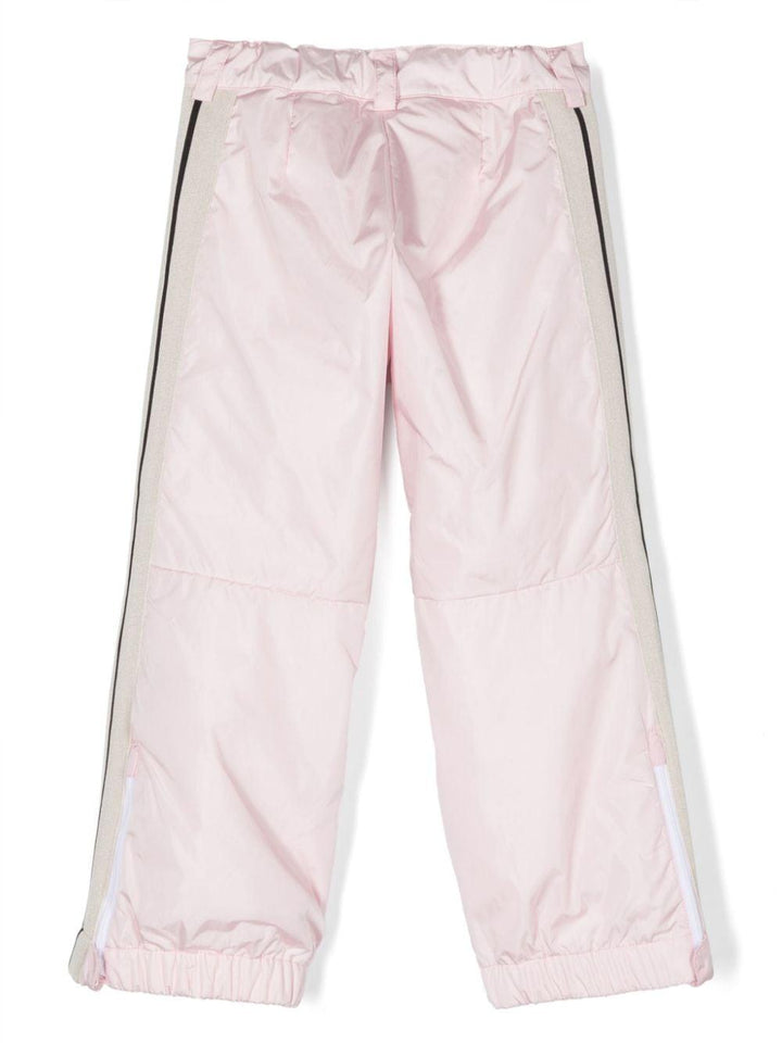 Pantaloni rosa bambina con logo