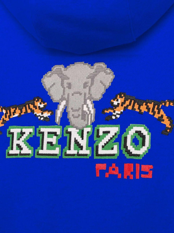 Felpa blu bambino K25817 829 KENZO KIDS 