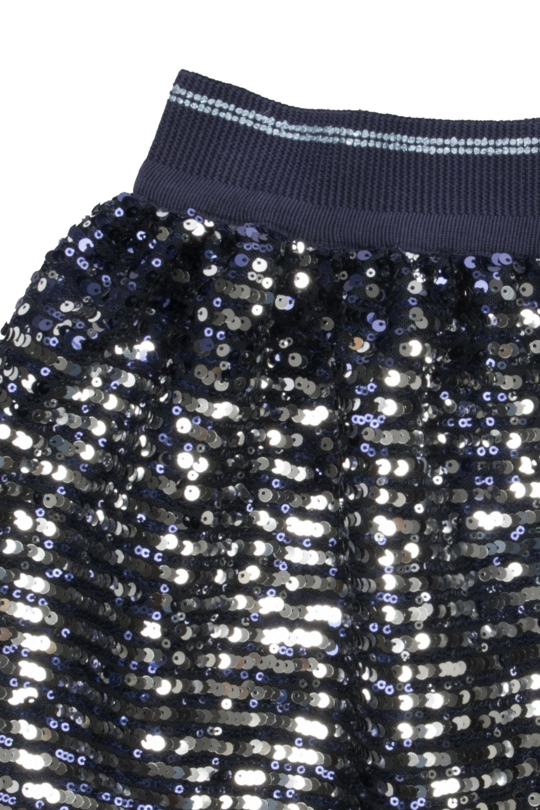 Gonna blu bambina,con dettaglio paillettes e vita elasticizzata