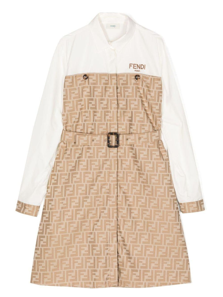Abito bianco/beige bambina