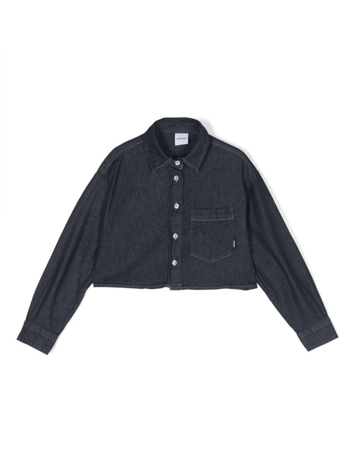 Camicia blu bambina