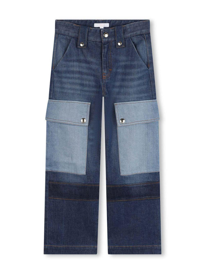 Pantaloni blu denim bambina