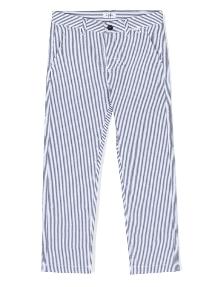 Pantaloni blu/bianco bambino