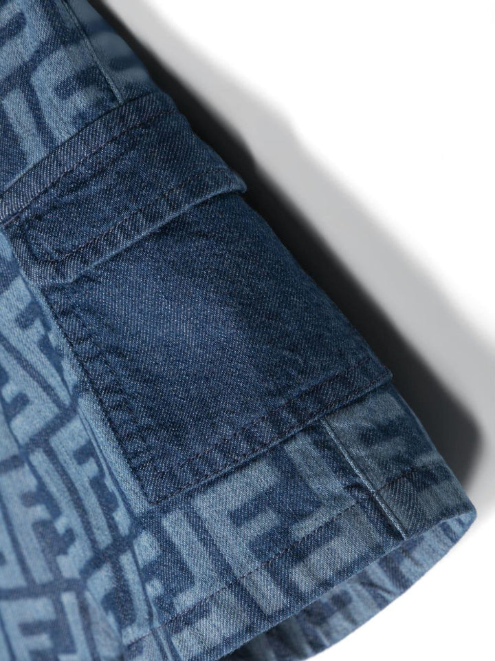 Shorts blu denim neonato