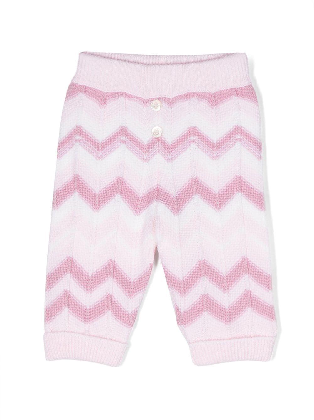 Leggings rosa multicolor neonata MT6030W0012 999 MISSONI KIDS 