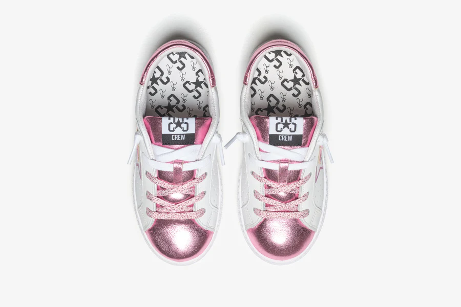 sneakers bianco/rosa bambina