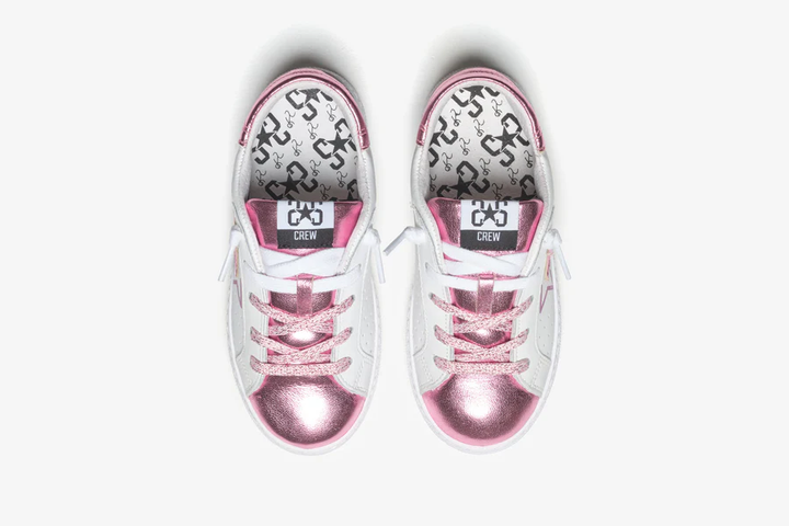 sneakers bianco/rosa bambina
