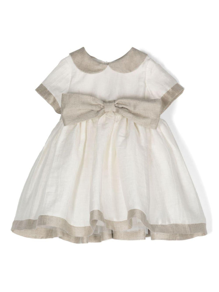 Abito bianco/beige neonata