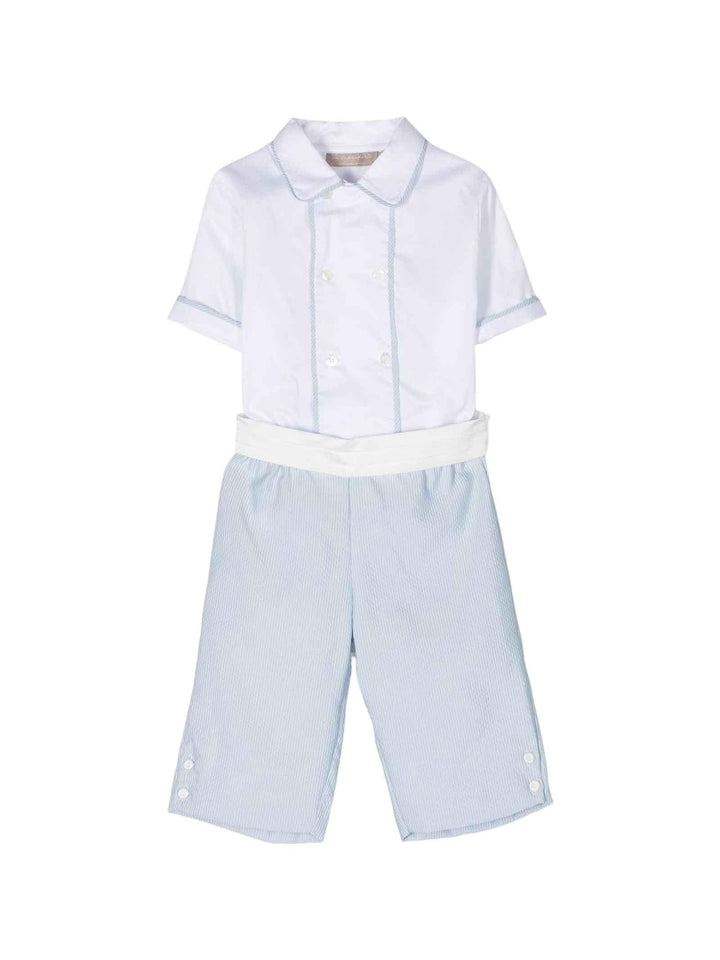 Completo bianco/blu bambino
