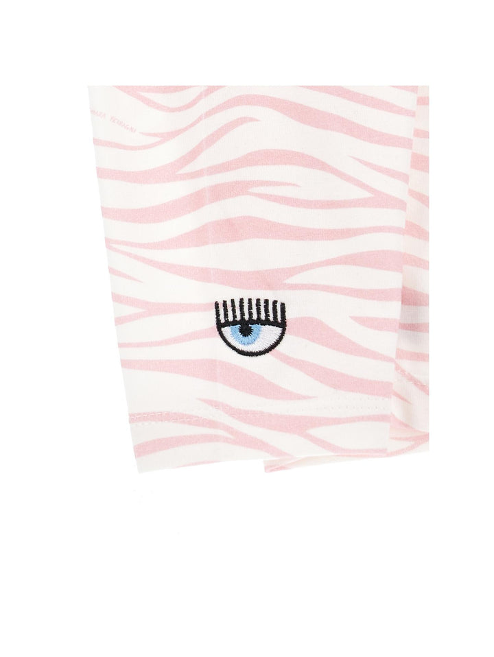 Leggings neonata con stampa e applicazioni