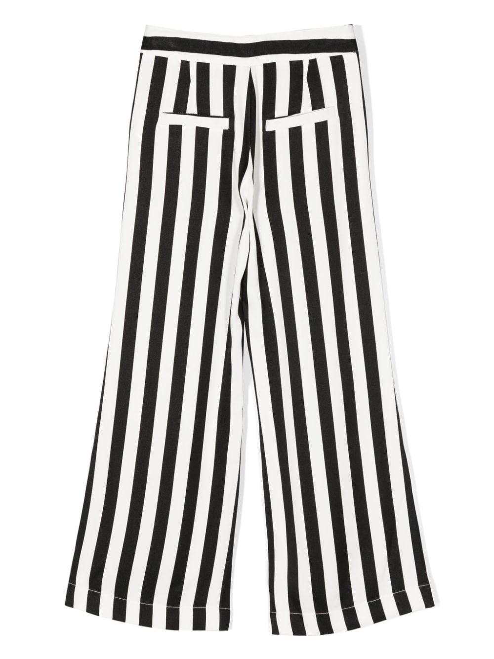 Pantaloni bambina neri/bianchi