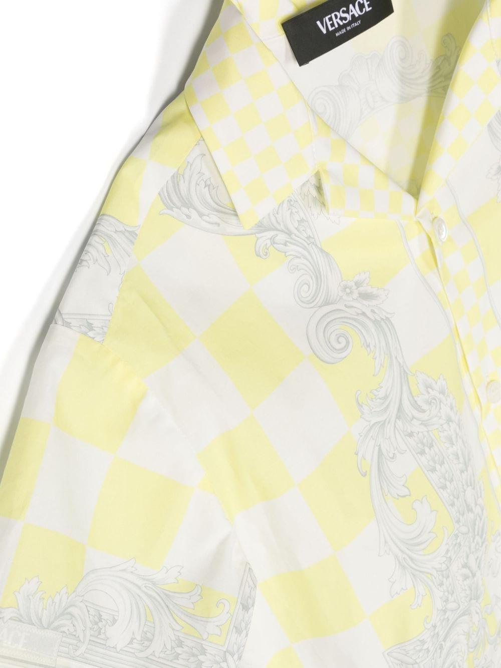 Camicia giallo/bianco bambino 10151841A10620 5X510 VERSACE 