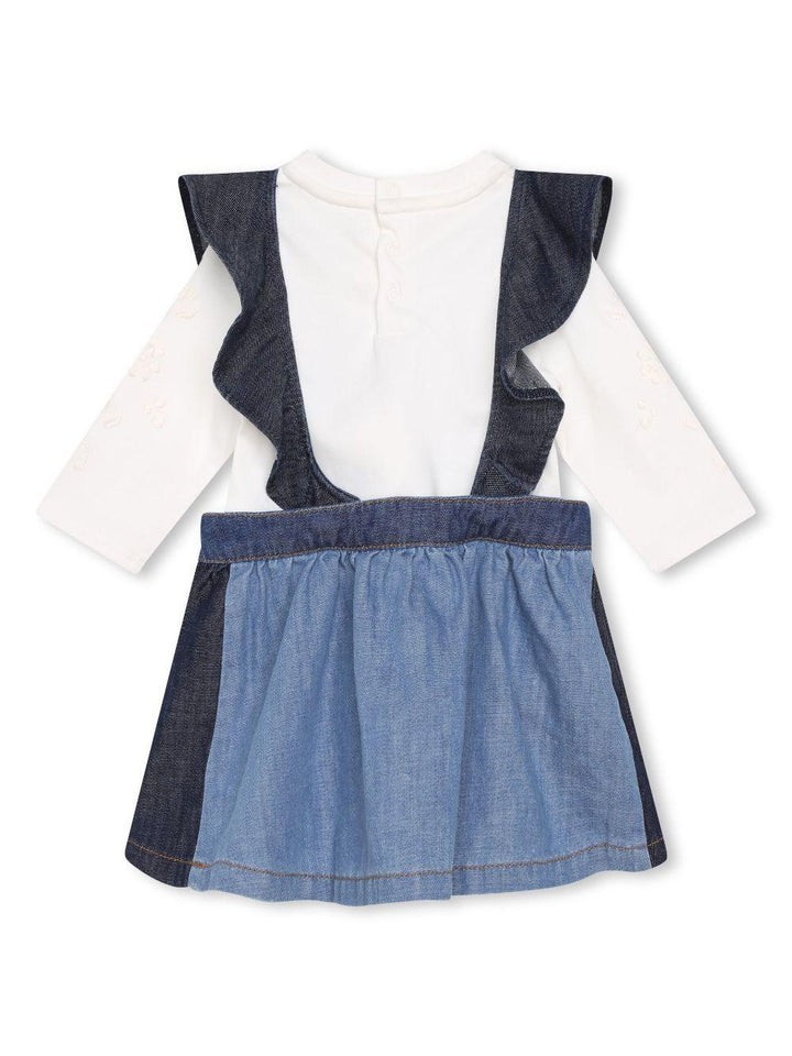 Set abito denim e T-shirt neonata