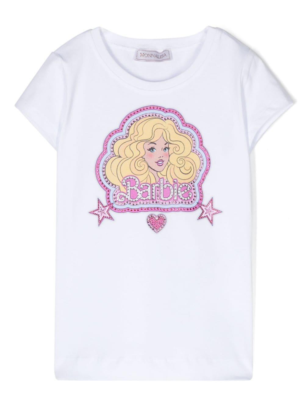 T-shirt bambina bianca 19C6353011 0099 Monnalisa kids 
