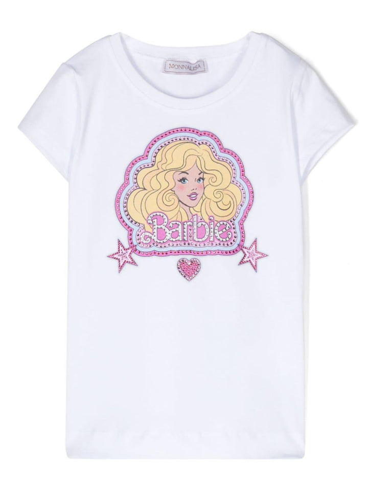 T-shirt bambina bianca 19C6353011 0099 Monnalisa kids 