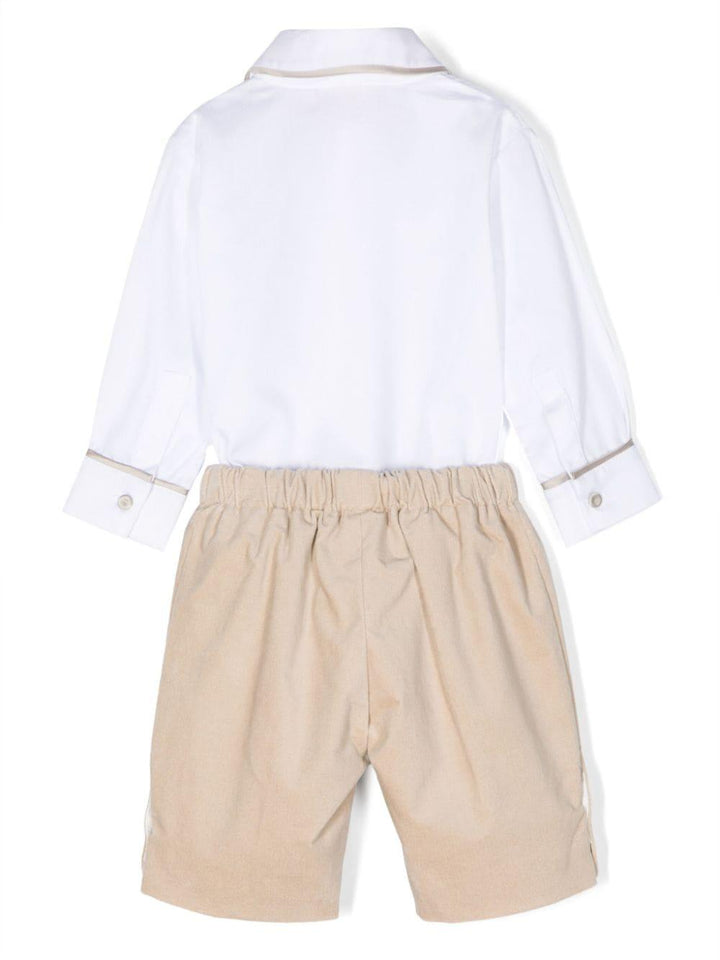 Set bianco/beige neonato