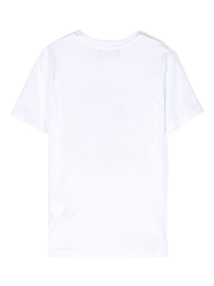 Maglia bianca,con stampa frotale