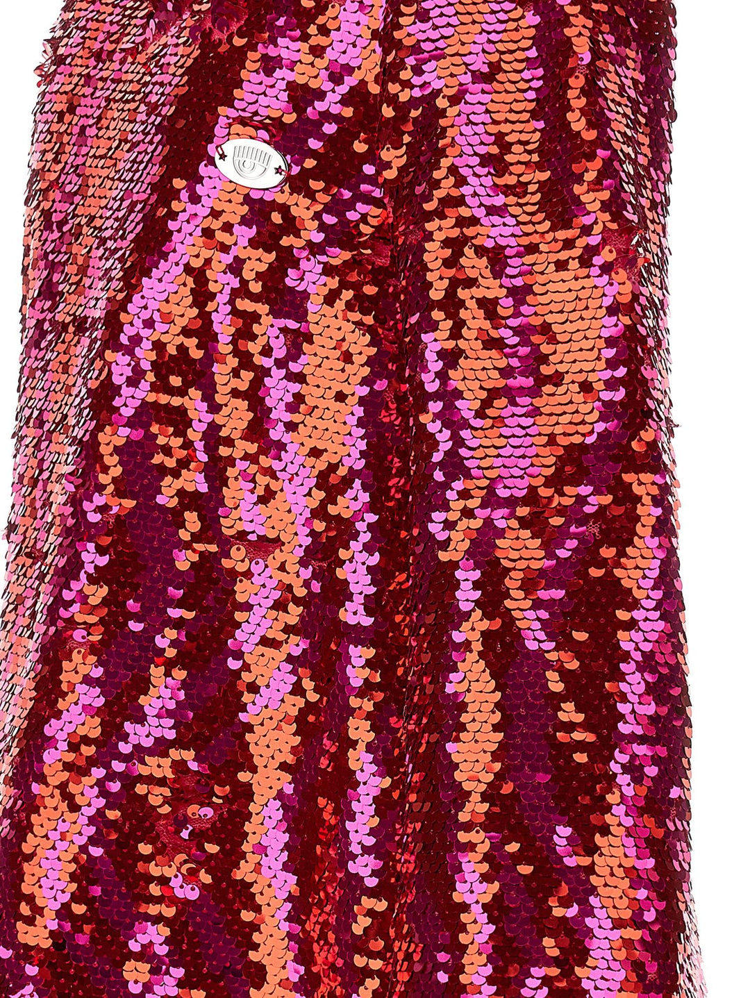 Abito rosso sangue e fucsia con paillettes bambina