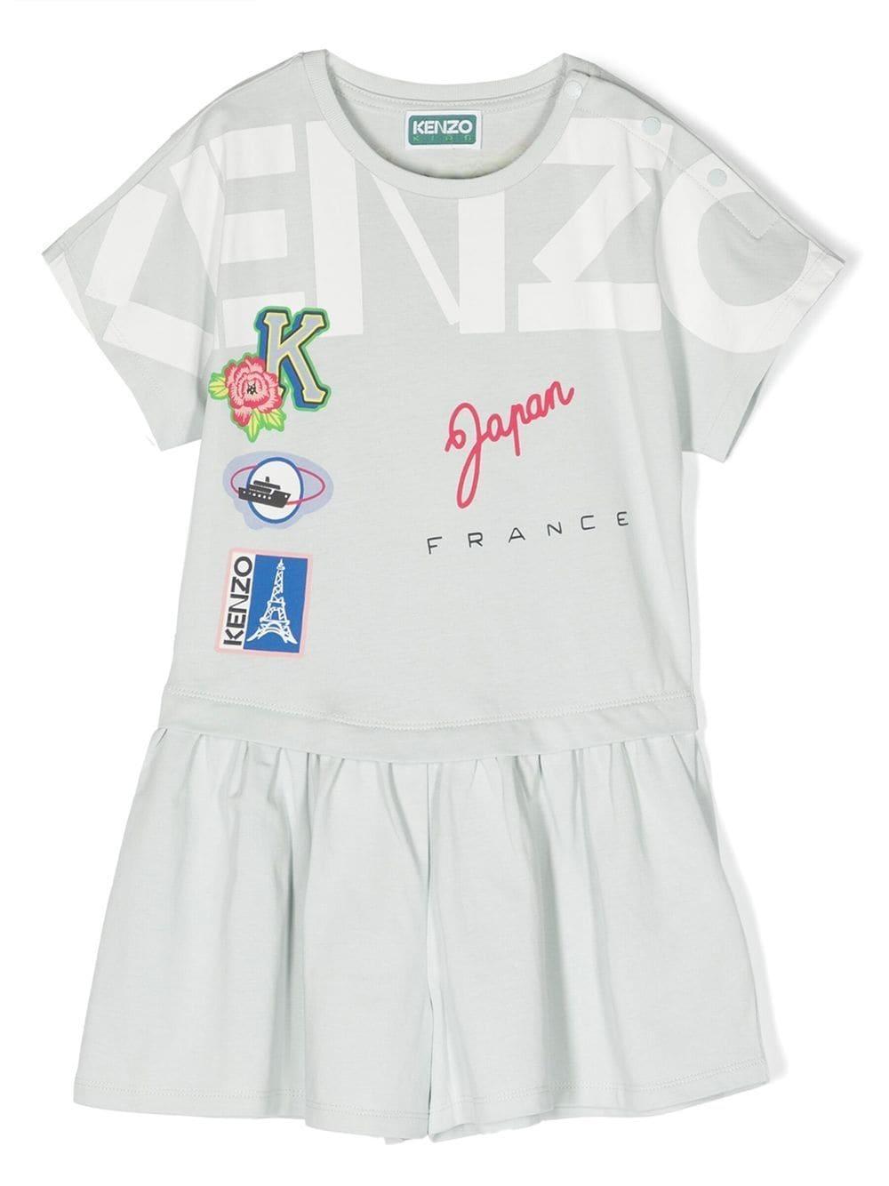 Tuta blu bambina K14250 791 KENZO KIDS 