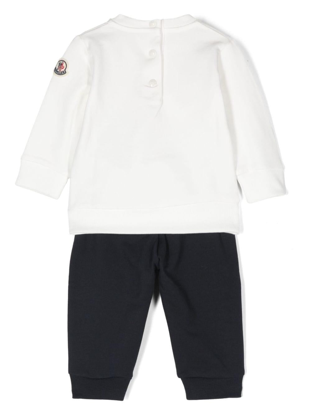 Tutina bianco/blu neonato