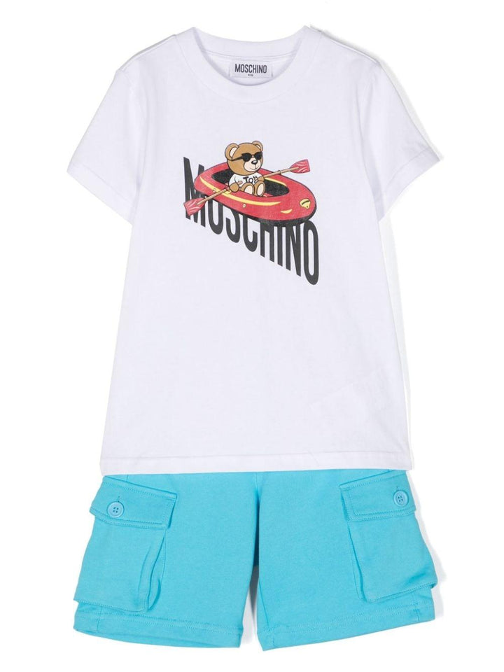 Set bianco/multicolore bambino HUG000LAA23 83625 MOSCHINO KIDS 
