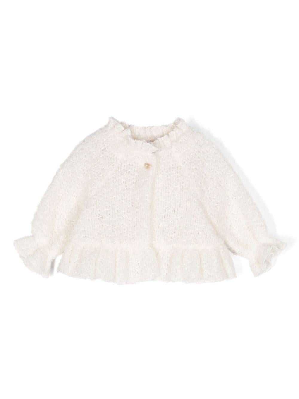 Giacca bianca avorio neonato TBGH52M37 01 la stupenderia 