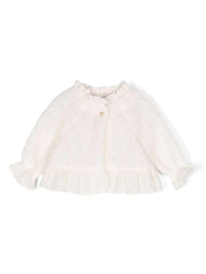 Giacca bianca avorio neonato TBGH52M37 01 la stupenderia 